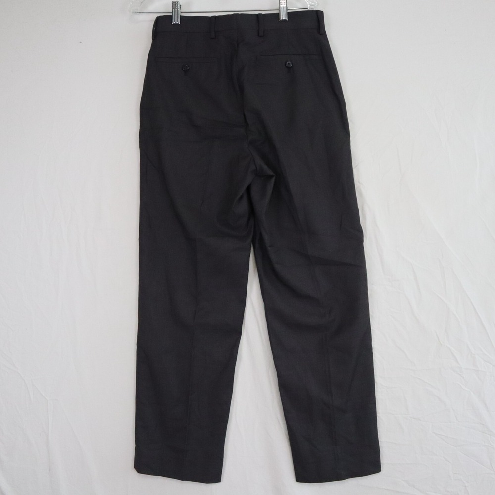 JF J Ferrar Pants Mens 30x30 Dress Slacks Suit Formal Flat Front Dark Gray - Picture 2 of 7